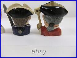 Royal Doulton Character Jugs From Williamsburg Miniature Mini Toby Jugs