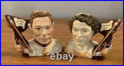 Royal Doulton Character Jugs King George VI & Queen Elizabeth II Limited Ed