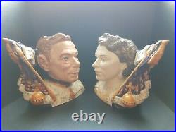 Royal Doulton Character Jugs King George VI & Queen Elizabeth ll