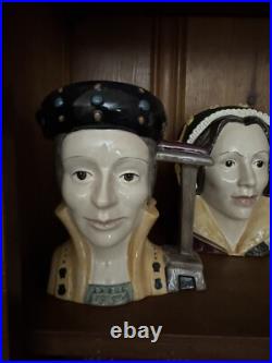 Royal Doulton Character Jugs, Large Size Henry VIII, His 6 Wives And Thomas More