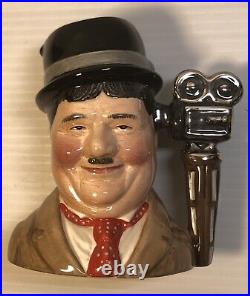 Royal Doulton Character Jugs Laurel and Hardy D7008 / D7009 (with COA)