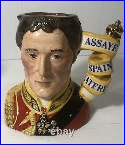 Royal Doulton Character Jugs Napoleon and Wellington D7001 & D7002 with COA