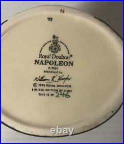 Royal Doulton Character Jugs Napoleon and Wellington D7001 & D7002 with COA