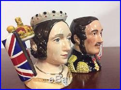 Royal Doulton Character Jugs Pair D7072 Queen Victoria & D7073 Prince Albert