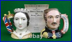 Royal Doulton Character Jugs Queen Victoria D7072 & Prince Albert D7073