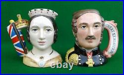 Royal Doulton Character Jugs Queen Victoria D7072 & Prince Albert D7073