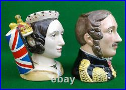 Royal Doulton Character Jugs Queen Victoria D7072 & Prince Albert D7073
