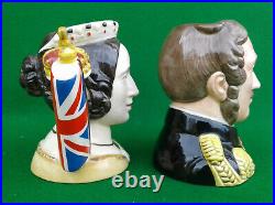 Royal Doulton Character Jugs Queen Victoria D7072 & Prince Albert D7073