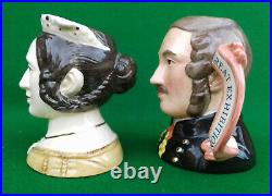 Royal Doulton Character Jugs Queen Victoria D7072 & Prince Albert D7073