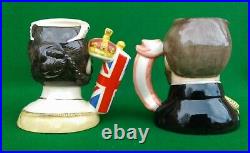 Royal Doulton Character Jugs Queen Victoria D7072 & Prince Albert D7073