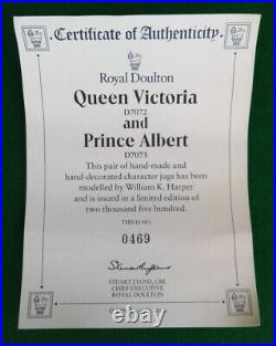 Royal Doulton Character Jugs Queen Victoria D7072 & Prince Albert D7073