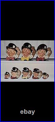 Royal Doulton Character Jugs The Mad Hatters, rare set of all 8