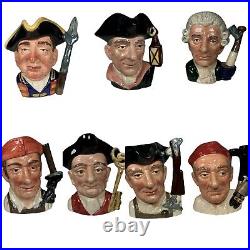 Royal Doulton Character Jugs from Williamsburg 7 Piece Set