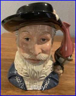 Royal Doulton Character Sir Walter Raleigh D7169 Large 2002 Jug of the Year