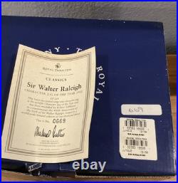 Royal Doulton Character Sir Walter Raleigh D7169 Large 2002 Jug of the Year