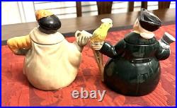 Royal Doulton Character Teapot LONG JOHN SILVER D6853 & FALSTAFF D6854, 1989
