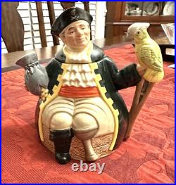 Royal Doulton Character Teapot LONG JOHN SILVER D6853 & FALSTAFF D6854, 1989
