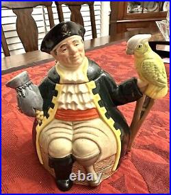 Royal Doulton Character Teapot LONG JOHN SILVER D6853 & FALSTAFF D6854, 1989