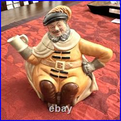 Royal Doulton Character Teapot LONG JOHN SILVER D6853 & FALSTAFF D6854, 1989