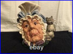 Royal Doulton Character Toby Jug Cook and The Cheshire Cat Large D6842 1989