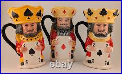 Royal Doulton Character Toby Jugs King And Queen Of Clubs Spades Diamonds