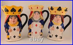 Royal Doulton Character Toby Jugs King And Queen Of Clubs Spades Diamonds