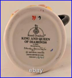 Royal Doulton Character Toby Jugs King And Queen Of Clubs Spades Diamonds