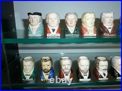 Royal Doulton Character Toby Jugs Set of 36 US Presidents Good Condition RARE