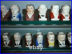 Royal Doulton Character Toby Jugs Set of 36 US Presidents Good Condition RARE