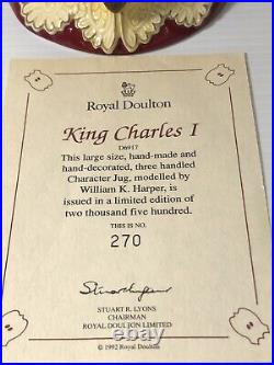 Royal Doulton Character Topy Jug King Charles I D6917 (Ltd. Edition of 2500)