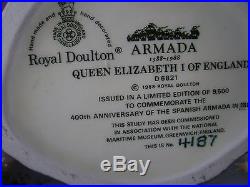 Royal Doulton Character jug Queen Elizabeth & King Philip set WithCOA