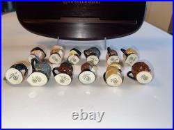 Royal Doulton Charles Dickens Commemorative Set 12 Character Jugs & Shelf