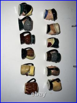 Royal Doulton Charles Dickens Commemorative Set 12 Character Jugs & Shelf