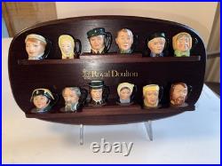 Royal Doulton Charles Dickens Commemorative Set 12 Character Jugs & Shelf Royal Doulton Charles Dickens Commemorative Set 12 Character Jugs & Shelf