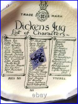 Royal Doulton Charles Dickens Jug Character Pitcher Pascoe 10.5 Signed Noke