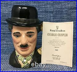 Royal Doulton Charlie Chaplin D6949 Character Toby Jug Large 7.25 Mint