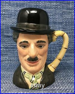 Royal Doulton Charlie Chaplin D6949 Character Toby Jug Large 7.25 Mint