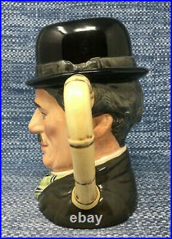 Royal Doulton Charlie Chaplin D6949 Character Toby Jug Large 7.25 Mint