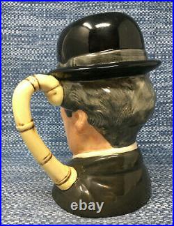 Royal Doulton Charlie Chaplin D6949 Character Toby Jug Large 7.25 Mint