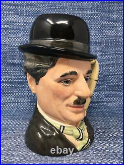 Royal Doulton Charlie Chaplin D6949 Character Toby Jug Large 7.25 Mint