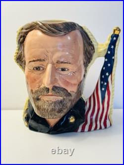 Royal Doulton Civil War Ulysses S. Grant &Robert E. Lee Dual Character Jug In1983