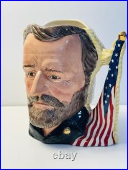 Royal Doulton Civil War Ulysses S. Grant &Robert E. Lee Dual Character Jug In1983