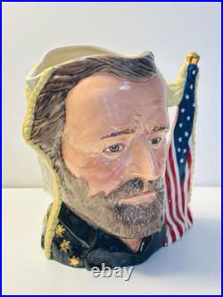 Royal Doulton Civil War Ulysses S. Grant &Robert E. Lee Dual Character Jug In1983