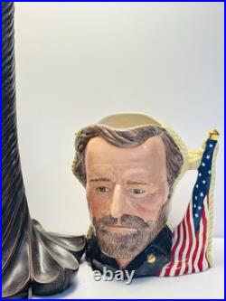Royal Doulton Civil War Ulysses S. Grant &Robert E. Lee Dual Character Jug In1983