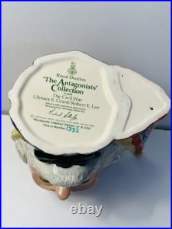 Royal Doulton Civil War Ulysses S. Grant &Robert E. Lee Dual Character Jug In1983