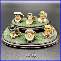 Royal Doulton Complete Set Of Kings & Queens Of The Realm Tiny Tobies No 849 COA