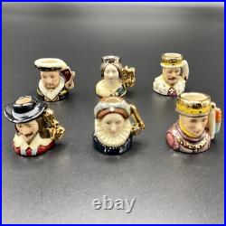 Royal Doulton Complete Set Of Kings & Queens Of The Realm Tiny Tobies No 849 COA