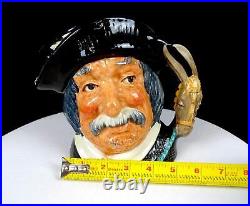 Royal Doulton D-6456 Porcelain Sancho Panca Large 6 1/2 Character Jug 1957-1959