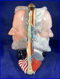 Royal Doulton D-6698 Antagonists CIVIL War Lee & Grant Large Toby Character Jug