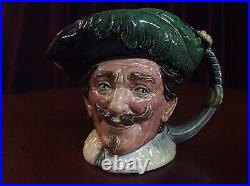 Royal Doulton D6114 Cavalier with Goatee Large Character Jug 1st Ver. Pristine